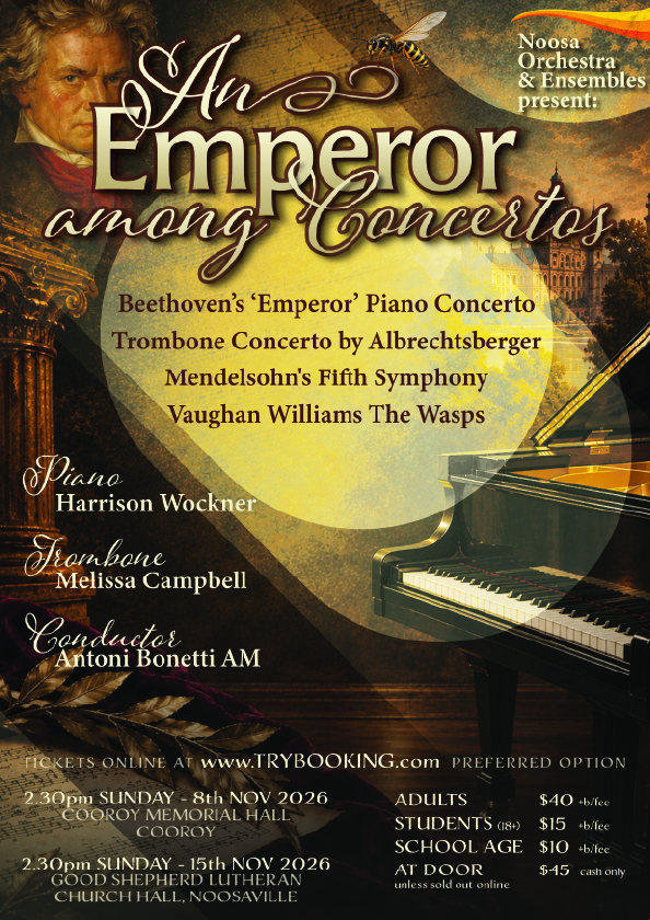 An Emperor Among Concertos Noosa Orchestra Concert Flyer